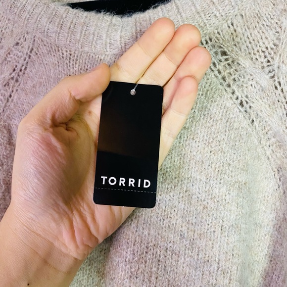 Torrid Cream Vegan Soft Cashmere Sweater Pullover Crewneck, Stretch NWT 3X - Picture 11 of 14